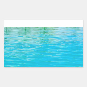 Custom Blank Sea Water Template Blue Green Rectangular Sticker