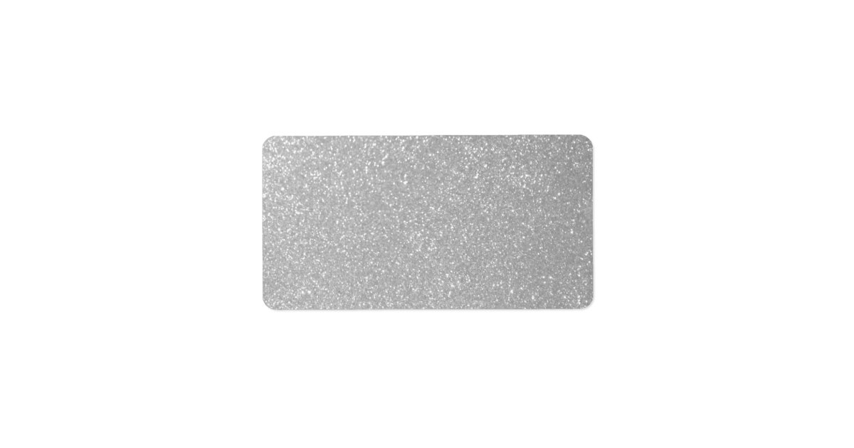 Custom blank sparkly silver glitter address labels Zazzle