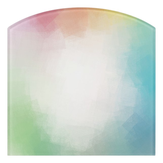 Custom Blank Template Colorful Abstract Art Door Sign (Contour Front)