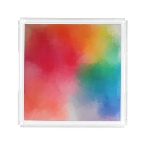 Custom Blank Template Colorful Abstract Modern Acrylic Tray