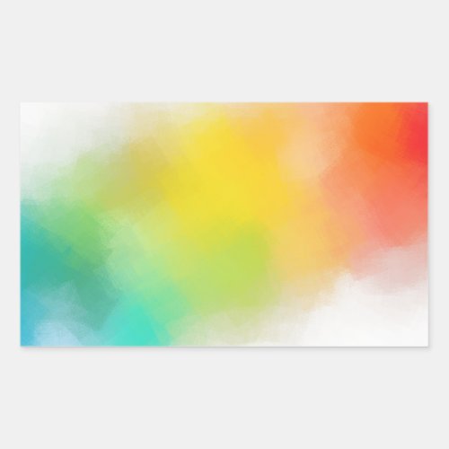 Custom Blank Template Colorful Abstract Trendy Rectangular Sticker