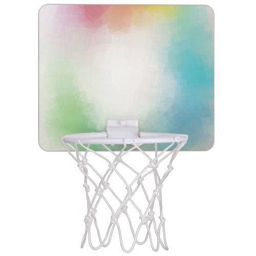 Custom Blank Template Colorful Modern Abstract Art Mini Basketball Hoop