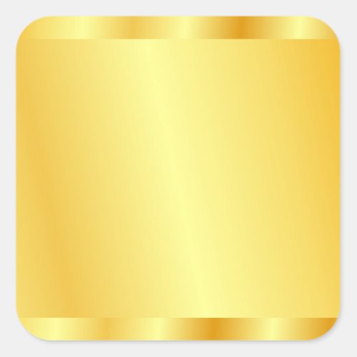 Custom Blank Template Faux Gold Background Trendy Square Sticker