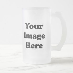 Custom Blank Template Frosted Glass Tankard Frosted Glass Beer Mug
