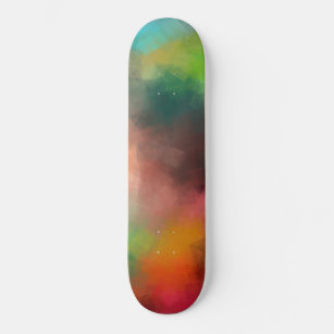 Custom Blank Template Modern Colorful Abstract Art Skateboard