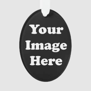 Custom Blank Template Oval Acrylic Tree Ornament