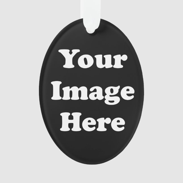 Custom Blank Template Oval Acrylic Tree Ornament (Front)