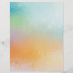 Custom Blank Template Trendy Pink Red Blue Green Letterhead