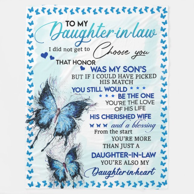 Custom Blanket To My Daughter-in-law Blanket Gift (Front)