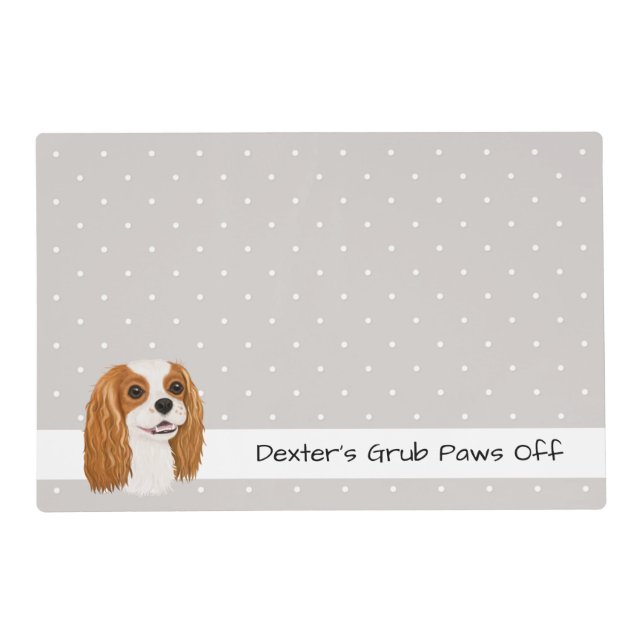 Custom Blenheim Cavalier King Charles Spaniel   Placemat (Front)
