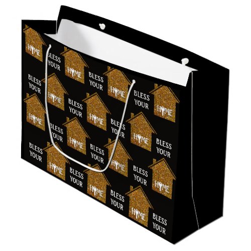 Custom BLESS YOUR HOME Realtor Client Large Gift Bag