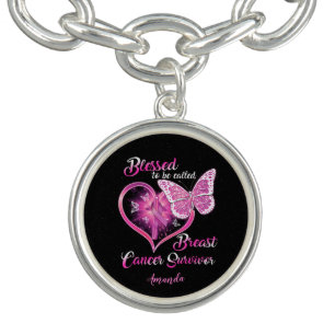 Custom Blessed to be Called Breast Cancer Survivor Bracelet