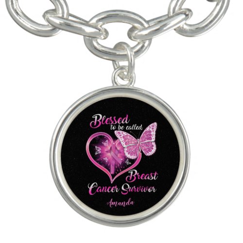 Custom Blessed to be Called Breast Cancer Survivor Bracelet