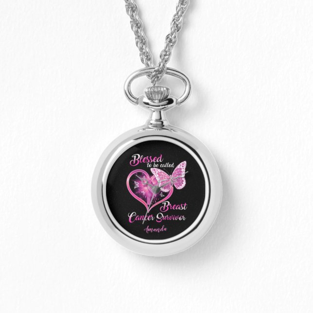 Custom Blessed to be Called Breast Cancer Survivor Watch (Front)