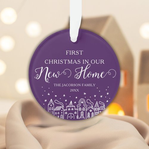Custom Bliss _ Orchid First Christmas  Ornament
