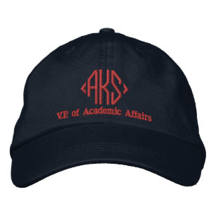 Custom Block Monogram Job Title Embroidered Baseball Cap