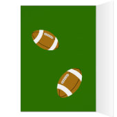 Custom Blond Hair Boy Football Party Cards (Inside (Left))