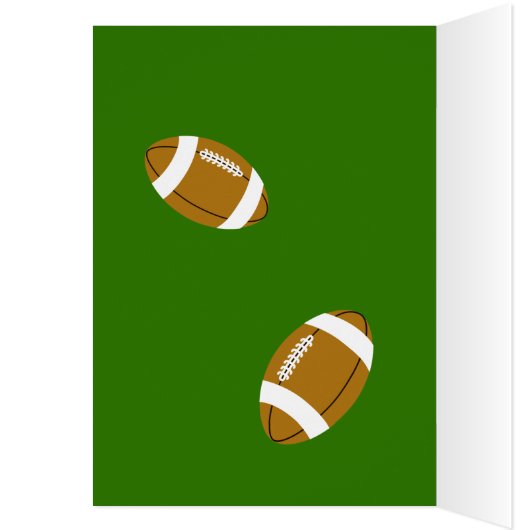 Custom Blond Hair Boy Football Party Cards (Inside (Left))