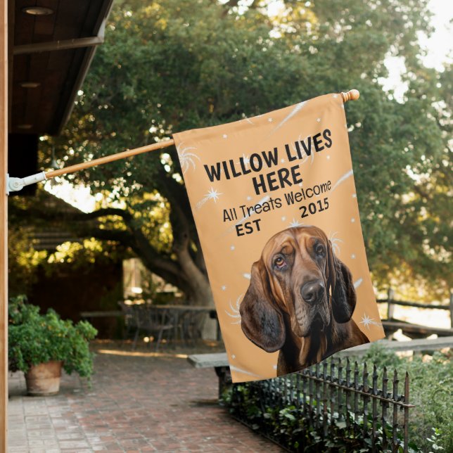 Custom Bloodhound House Flag (In SItu)