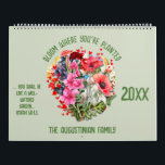 Custom BLOOM WHERE PLANTED Christian Birth Month  Calendar<br><div class="desc">Pretty BLOOM WHERE YOU'RE PLANTED Christian Birth Month Calendar with CUSTOMIZABLE TEXT AND PHOTOS throughout. Bible Verses and birth month flower for each month on Two-Page Large Calendar. ALL TEXT IS CUSTOMIZABLE, and each birth month flower can be REPLACED WITH YOUR PHOTO, so you can upload all, some, or none...</div>