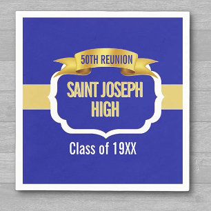Custom Blue 50th Class Reunion  Napkins