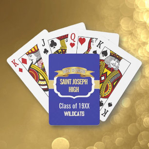 Custom BLUE 50th Class Reunion Poker Cards