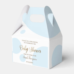 Custom blue and white baby boy shower Favor Box
