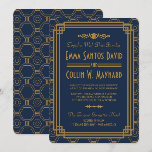 Art Deco Wedding Invitations