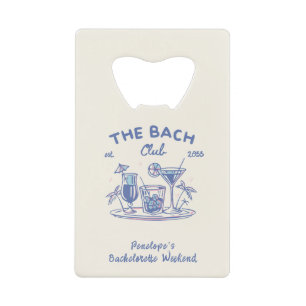 Custom Blue Bachelorette Party Favor Bottle Opener