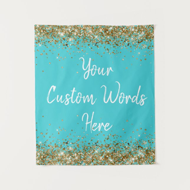 Custom Blue Backdrop Birthday Party Photo Booth (Front)
