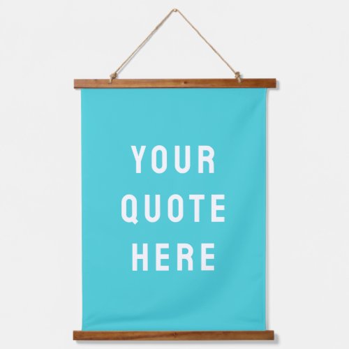 Custom Blue Banner Personalized Your Quote Wall Hanging Tapestry