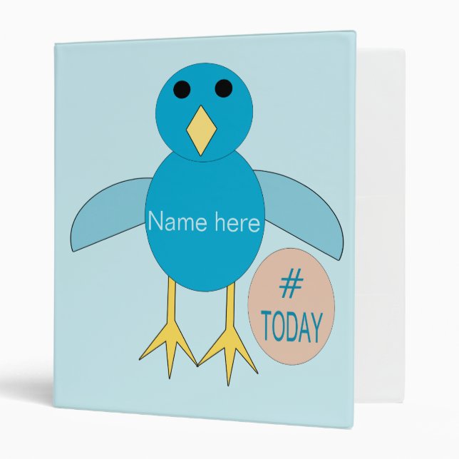 Custom Blue Birthday Boy Chick Binder (Front/Inside)