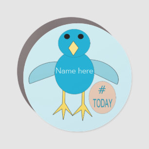 Custom Blue Birthday Boy Chick Car Magnet