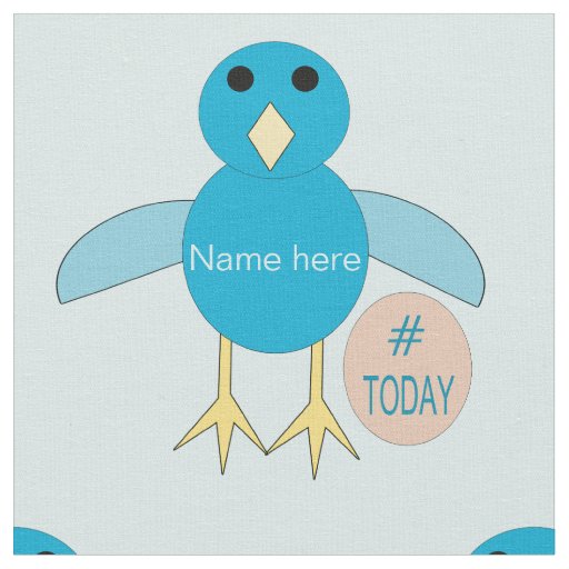 Custom Blue Birthday Boy Chick Craft Fabric