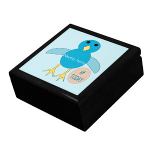 Custom Blue Birthday Boy Chick Gift Box