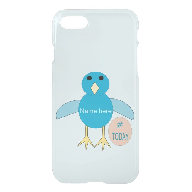 Custom Blue Birthday Boy Chick Uncommon iPhone Case (Back)