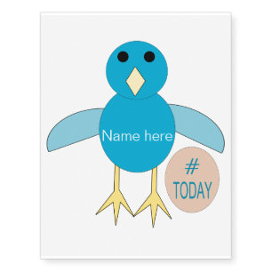 Custom Blue Birthday Boy Temporary Tattoo