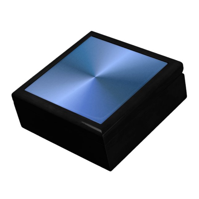 Custom Blue Blank Template Elegant Design Classic Gift Box (Side)