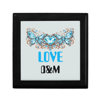 Custom Blue Butterflies Love Valentine Day Gift Box