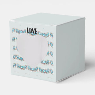 Custom Blue Butterflies Love Valentine Day Gift Favor Boxes