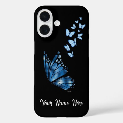 Custom Blue Butterfly Phone Case