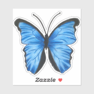 Custom Blue Butterfly Sticker