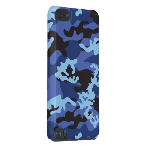Custom Blue Camo iPod Touch Case (Back/Right)