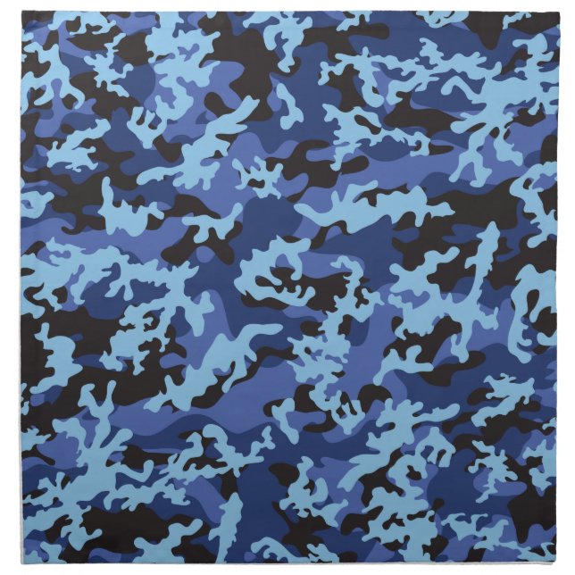 Custom Blue Camo Napkins (Front)