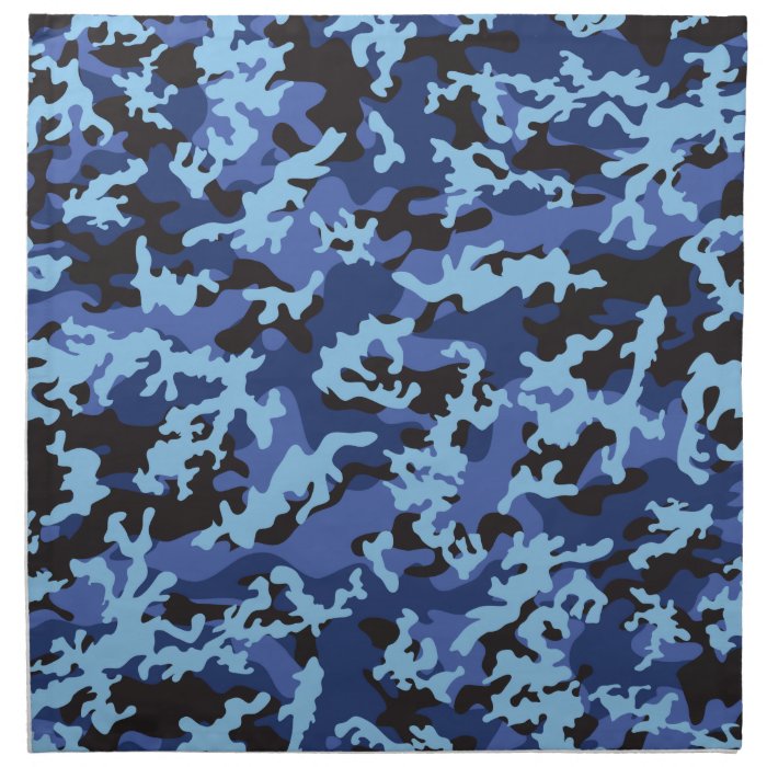 Custom Blue Camo Napkins