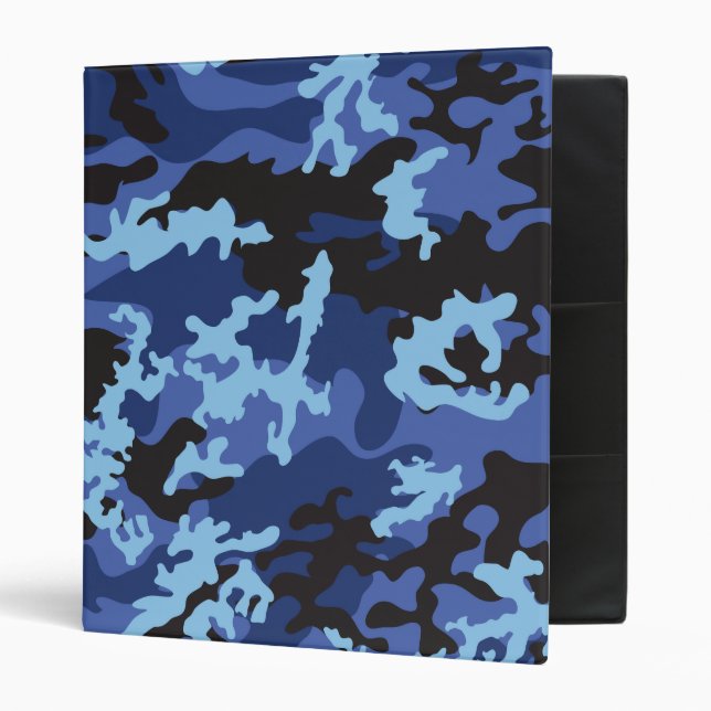 Custom Blue Camo School Binder (Front/Inside)