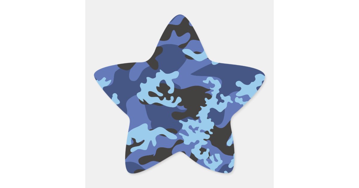 Custom Blue Camo Stickers | Zazzle