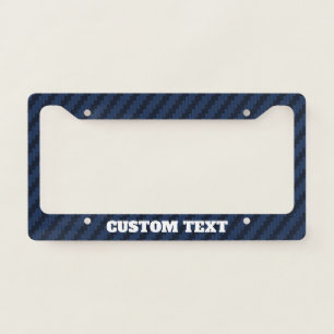 Custom Blue Carbon Fiber Style License Plate Frame