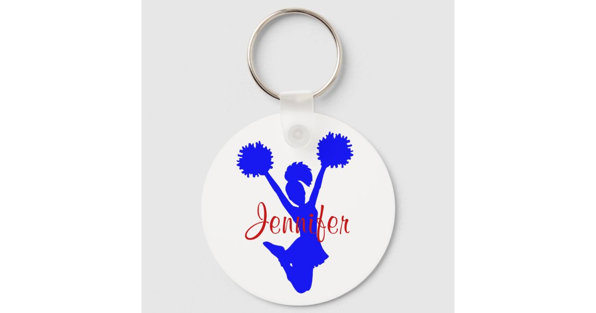 Personalized, Cheer Pom Pom Keychain, Party Favors Keychain