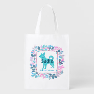 Custom Blue Chihuahua Tote Bag Photo Personalized